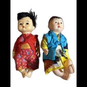 Vintage Japanese Boy & Girl Ichimatsu Dolls